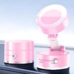 Vacuum Suction Magnetic Phone Holder, 2025 Upgraded Foldable and Retractable Magnetic Mount, A Movable Vacuum Suction Cup Car Phone Stand for Cars/Gyms/Mirrors/Smooth Surface (Pink) - Image 2