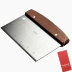 Vovoly Multipurpose Bench Scraper Kitchen Utensil for Flat Top Griddle, Dough Scraper Cutter for Bread and Pizza Cutter - Stainless Steel Metal Griddle Scraper Chopper - Image 2