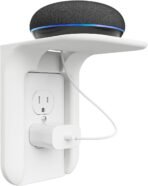 WALI Outlet Shelf Wall Holder, Bathroom Shelf up to 10lbs Standard Vertical Duplex Wall Organizer for Smart Home Decor Space Saving Power Tools, Toothbrush (OLS001-W), 1 Pack, White - Image 2