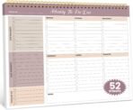 Weekly To Do List Notepad with 52 Undated Sheets（8.5"×11"）- Undated Weekly Planner Notepad for Office Desk Accessories and Supplies - Midnight Lilac - Image 2