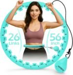 Weighted Hula Circle with 26 Links(56 Inch) for Adults Weight Loss, Infinity Fitness Hoop Plus Size, for Women Smart Exercise Equipment - Image 2