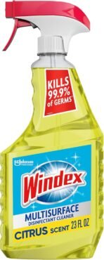 Windex Multipurpose Cleaner Disinfectant Spray Bottle, Packaging Designed to Prevent Leakage and Breaking, Surface Cleaning Spray, Citrus Fresh Scent, 23 Fl Oz - Image 2