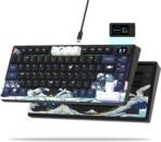 Womier SK80 75% Keyboard with Color Multimedia Display Mechanical Gaming Keyboard Creamy Sound, Wired Hot Swappable Gasket Mount RGB Custom Key Board, Pre-lubed Stabilizer for Mac/Win, Black Kanagawa - Image 2