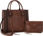Wrangler Tote Bag for Women Western Cowhide Purse and Wallet Set - Image 2