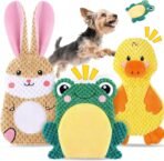 XIUGOAL Dog Toys to Keep Them Busy, 3 Pack No Stuffing Interactive Dog Toys with Crinkle, Squeaky Puppy Chew Toys for Small, Medium Breeds - Image 2