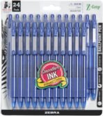 Zebra Pen Z-Grip Retractable Ballpoint Pen, Smooth-Flowing Blue Ink, 1.0mm Medium Point, School & Office Supplies, Ideal for Note-Taking, Journal and Planner Use, 24-Pack (12225) - Image 2