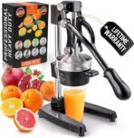 Zulay Kitchen Cast Iron Juicer - Easy-to-Clean Heavy-Duty Manual Juicer, Professional Citrus Juicer - Stainless Steel Lemon Squeezer - Manual Citrus Press & Orange Squeezer - Orange Juicer (Black) - Image 2
