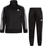 adidas boys Tricot Tracksuit Jacket Jogger Pant Set - Image 2