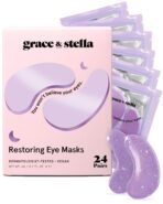 grace & stella Retinol Under Eye Patches for Puffy Eyes & Dark Circles - Restoring Gel Under Eye Masks with Hyaluronic Acid - Bridesmaid Gifts, Birthday Gifts for Women (Purple, 24 Pairs) - Image 2