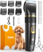 oneisall Dog Clippers Low Noise, Pro Dog Grooming Clippers Kit with Rechargeable Cordless Shaver Trimmer for Dogs Cats, IPX7 Waterproof Pet Clippers Grooming At Home - Image 2