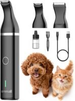 oneisall Dog Clippers with Double Blades,Cordless Small Pet Hair Grooming Trimmer,Low Noise for Trimming Dog's Hair Around Paws, Eyes, Ears, Face, Rump (Black) - Image 2