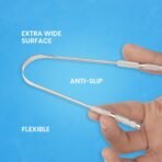 Tongue Scraper for Adults by HOKIN (2Pcs Oral Care Pack) Stainless Steel Tongue Cleaners Reduce Bad Breath 100% Metal Tough Scrapers Men and Women Hygiene Product - Image 5